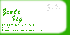 zsolt vig business card